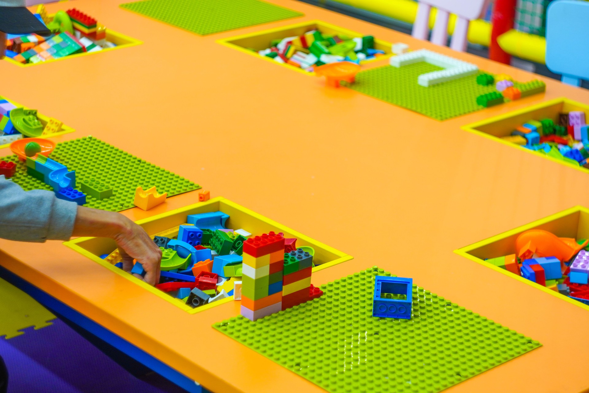 Colorful Lego Building Table